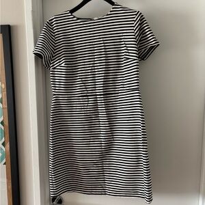 Old Navy Black and White Striped Mini Dress